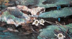 幽幽绿滩 淡淡清香（96cmX178cm）2008年