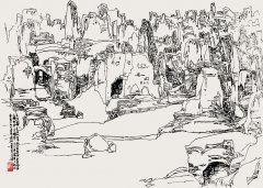 交河故城（38cmX53cm）1990年