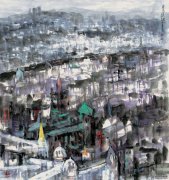 登高望巴黎（96cmX90cm）2004年