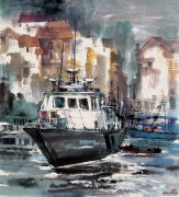 洛杉矶海滨（96cmX90cm）2004年