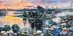 湿地晚霞 汾河新十二景之三