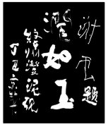 谢云题词